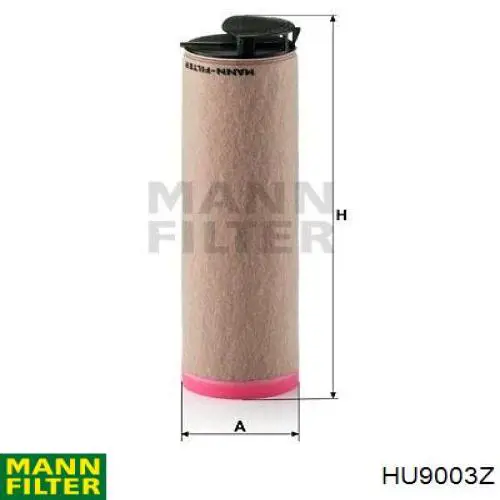 Do koszyka HU9003Z Mann-Filter Filtr oleju