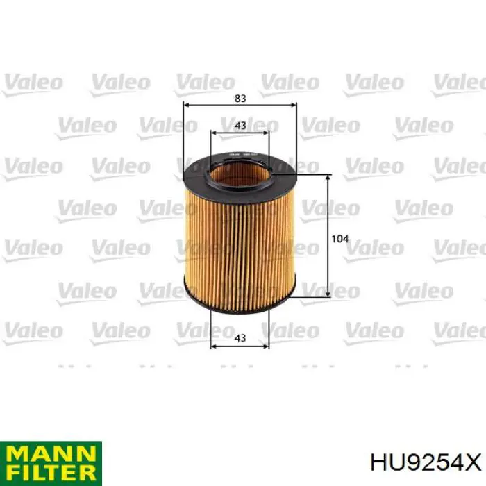 Filtr oleju Mann-Filter HU9254X cena, od 7,91 USD