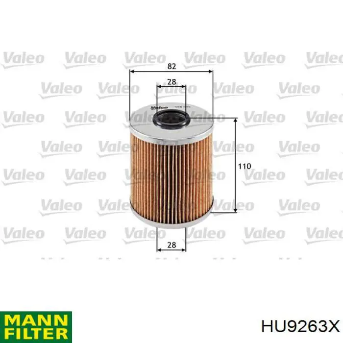 HU9263X Mann-Filter Filtr oleju
