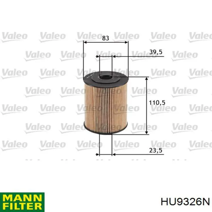 Filtr oleju Mann-Filter HU9326N cena, od 8,71 USD