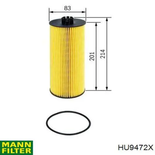 Filtr oleju HU9472X Mann-Filter