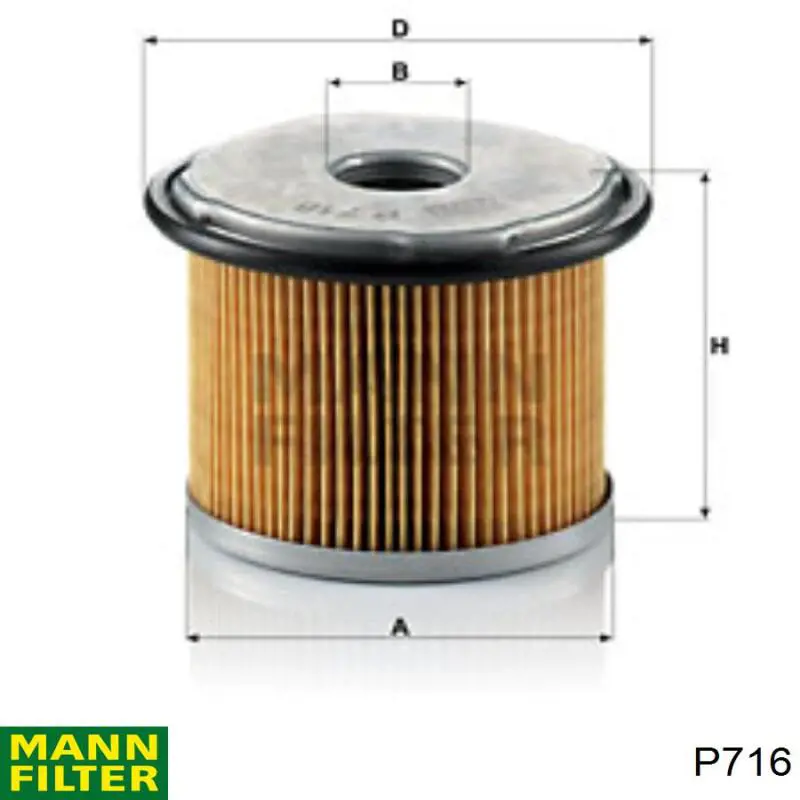 Filtr paliwa Mann-Filter P716 cena, od 7,79 USD
