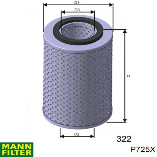 P725X Mann-Filter Filtr paliwa