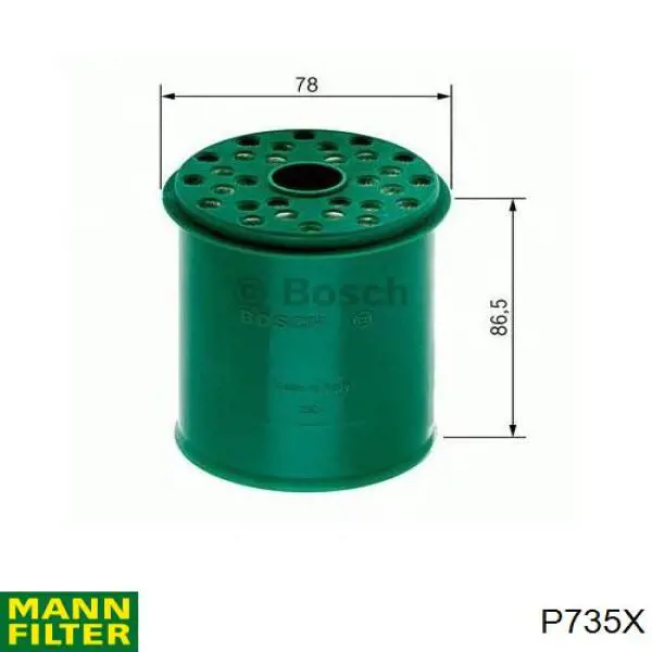 Filtr paliwa Mann-Filter P735X cena, od 8,11 USD