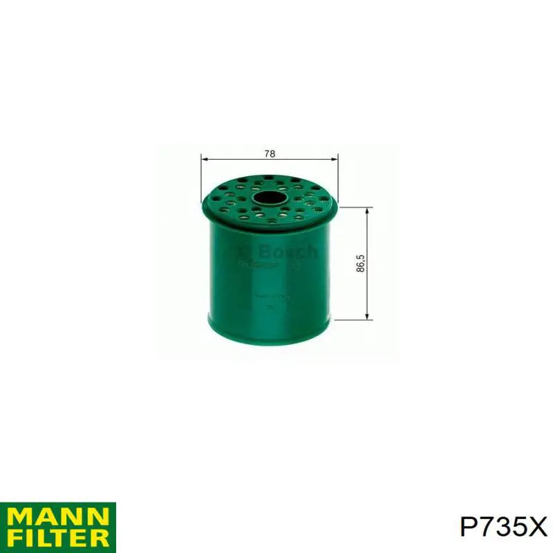 P735X Mann-Filter Filtr paliwa