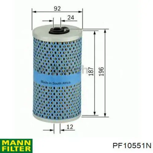 Filtr oleju Mann-Filter PF10551N cena, od 15,04 USD