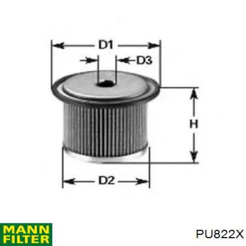 Filtr paliwa Mann-Filter PU822X cena, od 8,26 USD