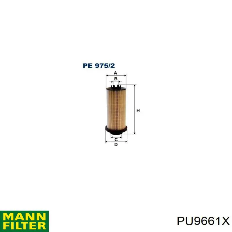 Filtr paliwa Mann-Filter PU9661X cena, od 25,35 USD