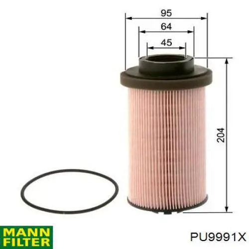 Do koszyka PU9991X Mann-Filter Filtr paliwa
