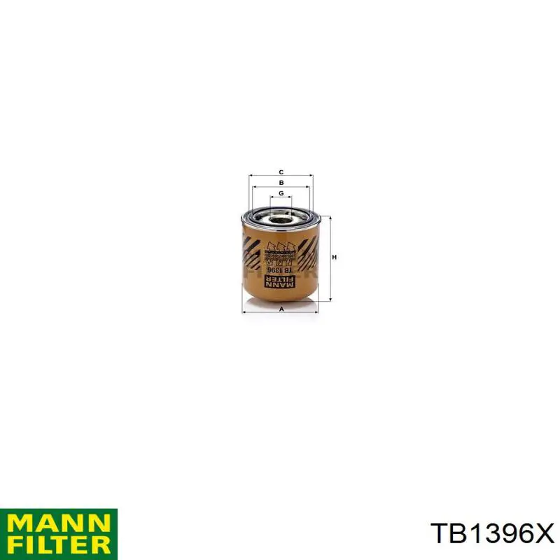 Filtr osuszacza powietrza (separatora oleju/wilgoci) (TRUCK) Mann-Filter TB1396X cena, od 23,64 USD