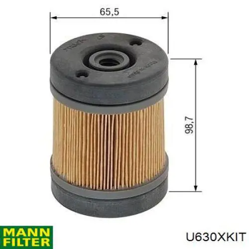 U630XKIT Mann-Filter Filtr cząstek stałych układu wydechowego
