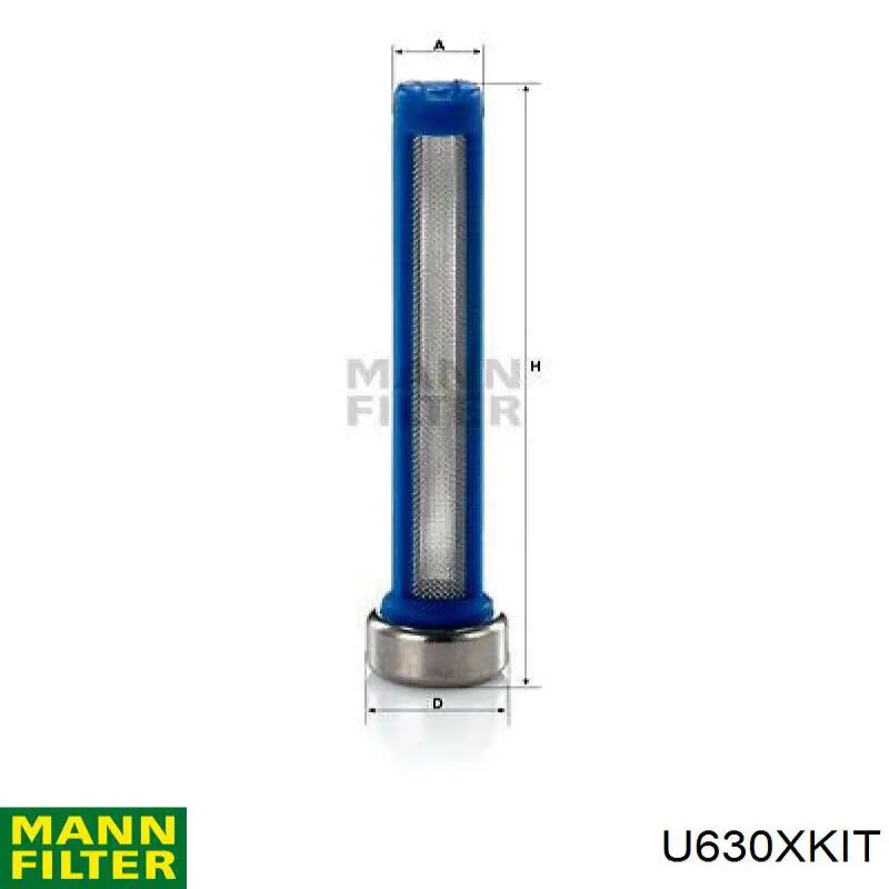 Do koszyka U630XKIT Mann-Filter Filtr cząstek stałych układu wydechowego
