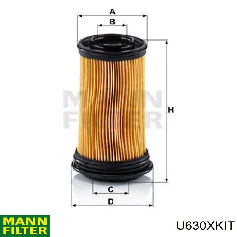 Filtr cząstek stałych układu wydechowego Mann-Filter U630XKIT cena, od 35,77 USD