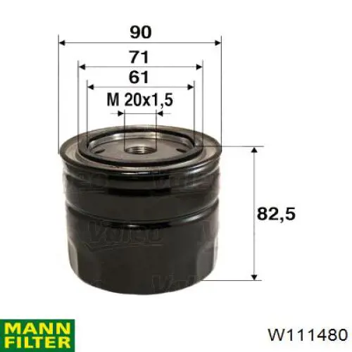 Filtr oleju Mann-Filter W111480 cena, od 11,04 USD