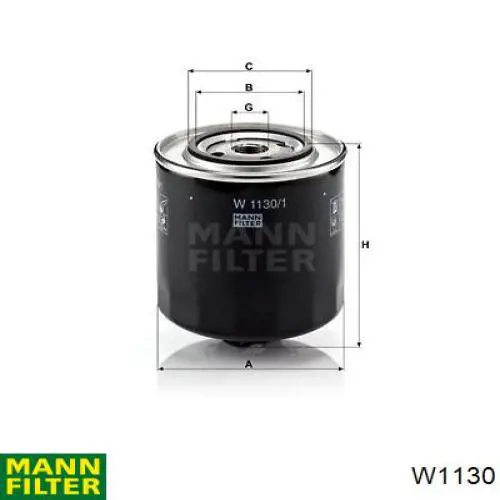 Filtr oleju Mann-Filter W1130 cena, od 13,95 USD