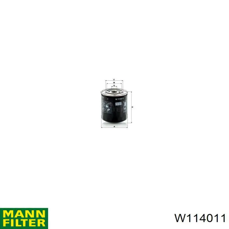 Filtr oleju Mann-Filter W114011 cena, od 26,37 USD