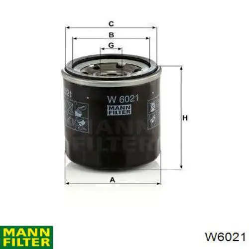 Filtr oleju Mann-Filter W6021 cena, od 7,39 USD