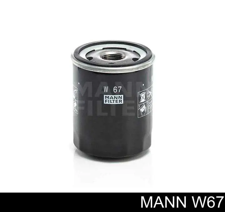 Filtr oleju Mann-Filter W67 cena, od 9,38 USD