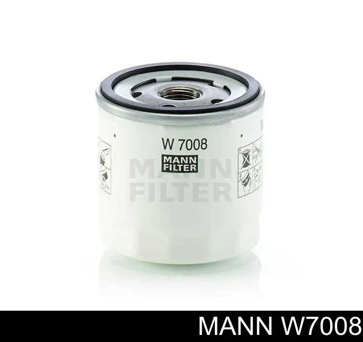 Do koszyka W7008 Mann-Filter Filtr oleju