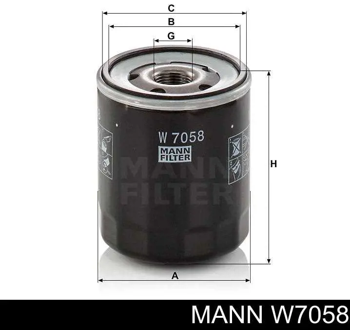 W7058 Mann-Filter filtr oleju