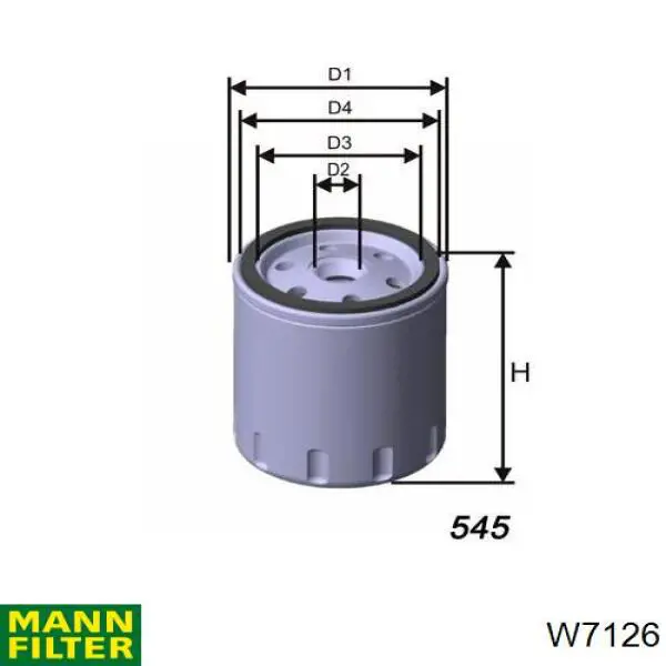 Do koszyka W7126 Mann-Filter Filtr oleju
