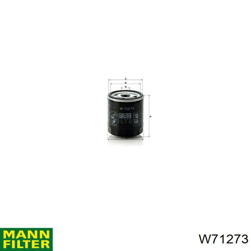 Filtr oleju Mann-Filter W71273 cena, od 8,20 USD