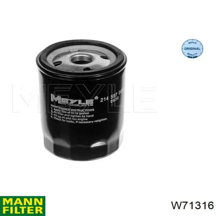 Do koszyka W71316 Mann-Filter Filtr oleju