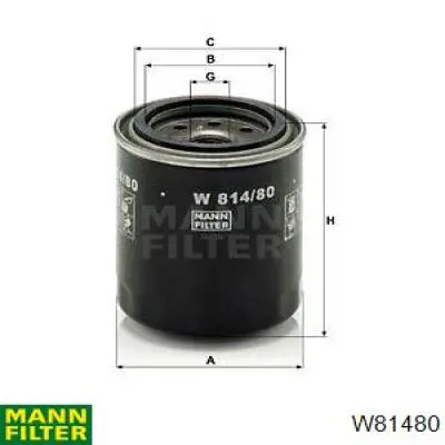 Filtr oleju Mann-Filter W81480 cena, od 7,82 USD