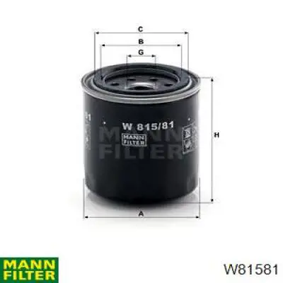 Filtr oleju Mann-Filter W81581 cena, od 11,91 USD
