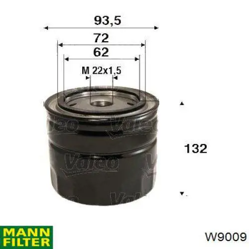 Filtr oleju Mann-Filter W9009 cena, od 15,47 USD