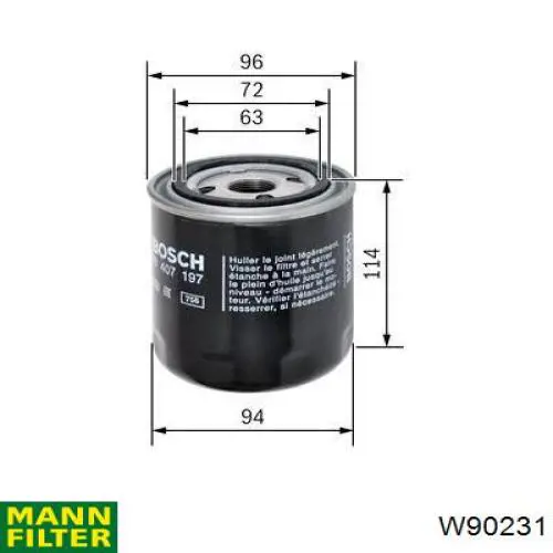 W90231 Mann-Filter Filtr automatycznej skrzyni biegów