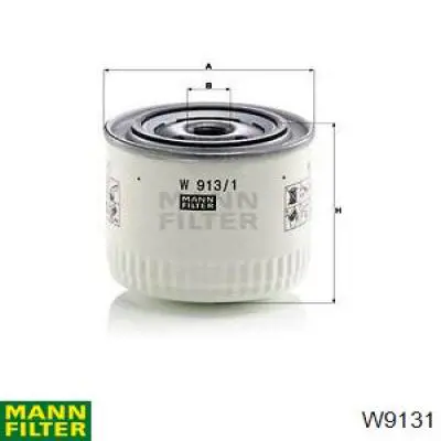 Filtr oleju Mann-Filter W9131 cena, od 16,21 USD