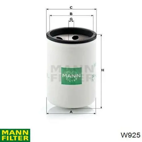 Filtr oleju Mann-Filter W925 cena, od 30,64 USD