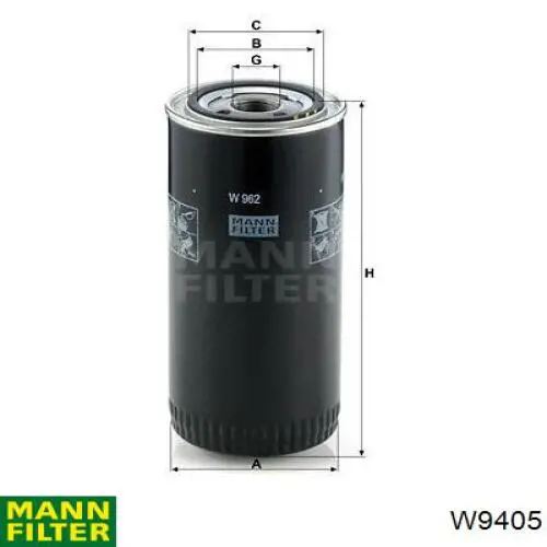 Do koszyka W9405 Mann-Filter Filtr oleju