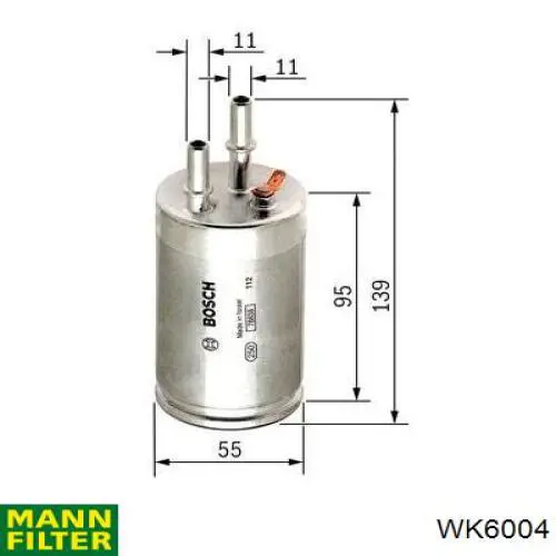 Filtr paliwa Mann-Filter WK6004 cena, od 30,52 USD