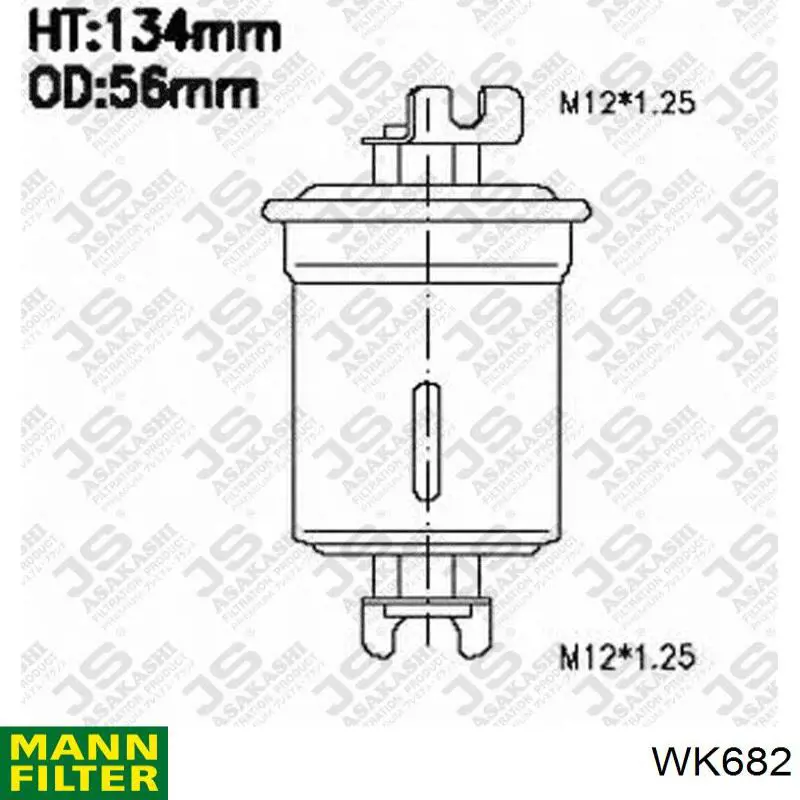 Do koszyka WK682 Mann-Filter Filtr paliwa