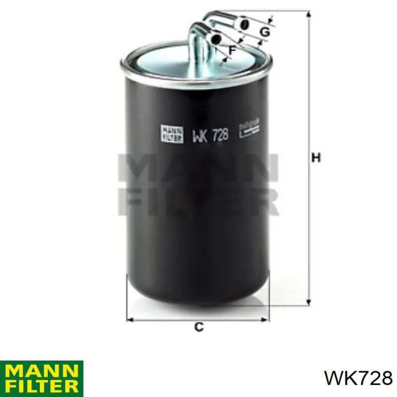 Filtr paliwa Mann-Filter WK728 cena, od 14,75 USD