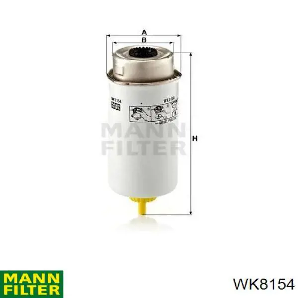 Filtr paliwa Mann-Filter WK8154 cena, od 27,03 USD