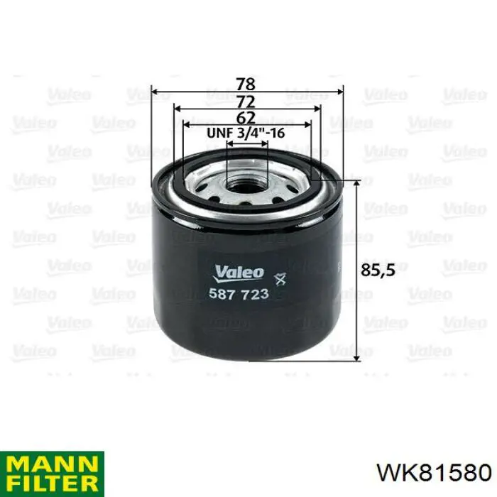 Filtr paliwa Mann-Filter WK81580 cena, od 8,55 USD