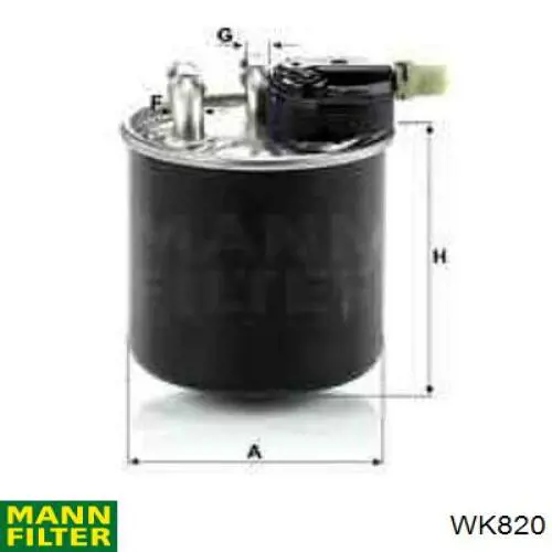 Do koszyka WK820 Mann-Filter Filtr paliwa