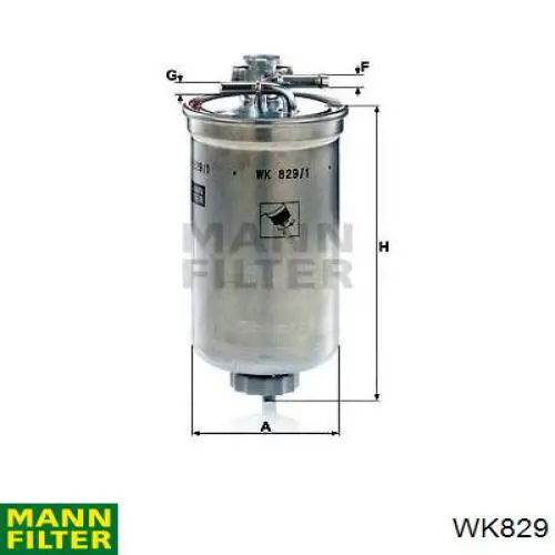 Filtr paliwa Mann-Filter WK829 cena, od 20,08 USD