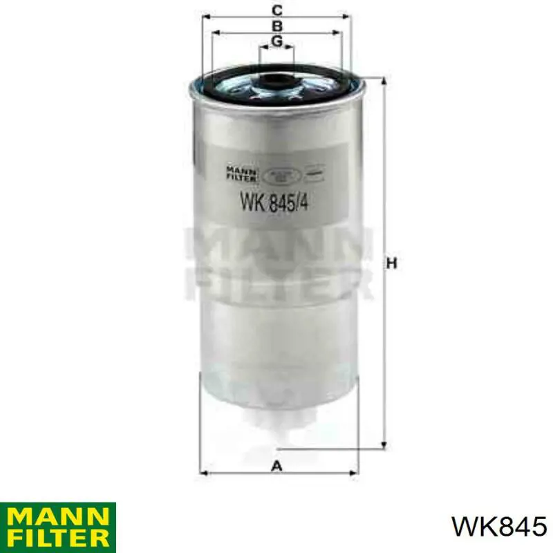 Filtr paliwa Mann-Filter WK845 cena, od 16,11 USD
