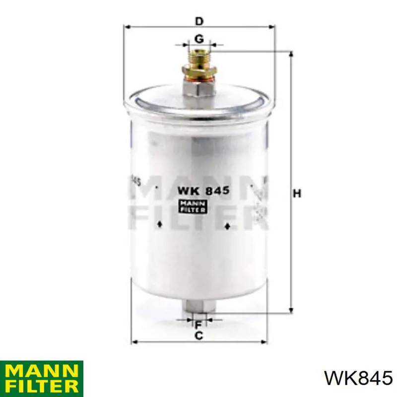 Do koszyka WK845 Mann-Filter Filtr paliwa