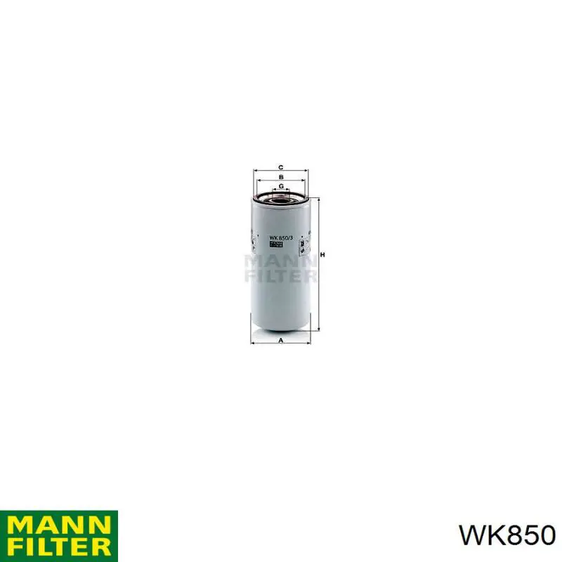 Filtr paliwa Mann-Filter WK850 cena, od 28,98 USD