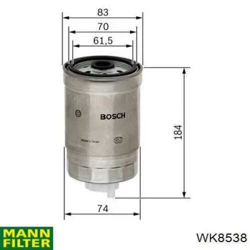 Filtr paliwa Mann-Filter WK8538 cena, od 14,80 USD