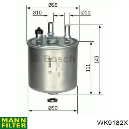 Filtr paliwa Mann-Filter WK9182X cena, od 21,76 USD