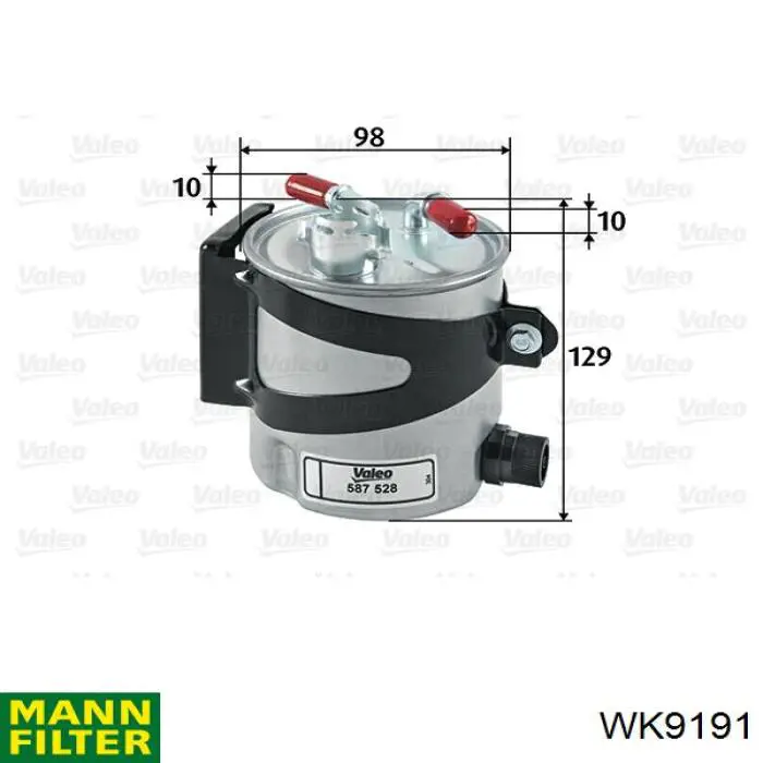Filtr paliwa Mann-Filter WK9191 cena, od 28,10 USD