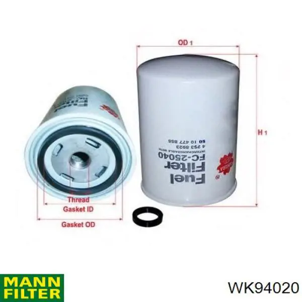 Filtr paliwa Mann-Filter WK94020 cena, od 20,34 USD