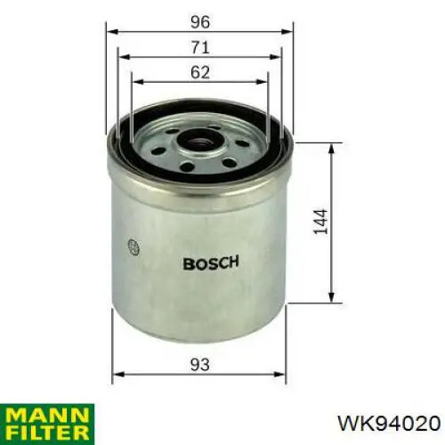 Do koszyka WK94020 Mann-Filter Filtr paliwa