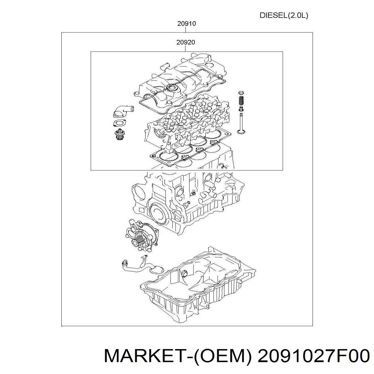 Zestaw uszczelek silnika pełny KAP KM0400646MT cena, od 61,06 USD